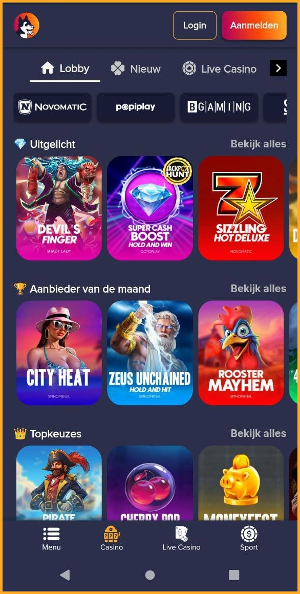 Ontdek interactieve shows in het live casino van Puppybet